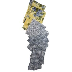 Laura Ashley Cassidy Cotton Floral Plaid Shams 4 Euro 2 Regular 2 Ruffle Cottage